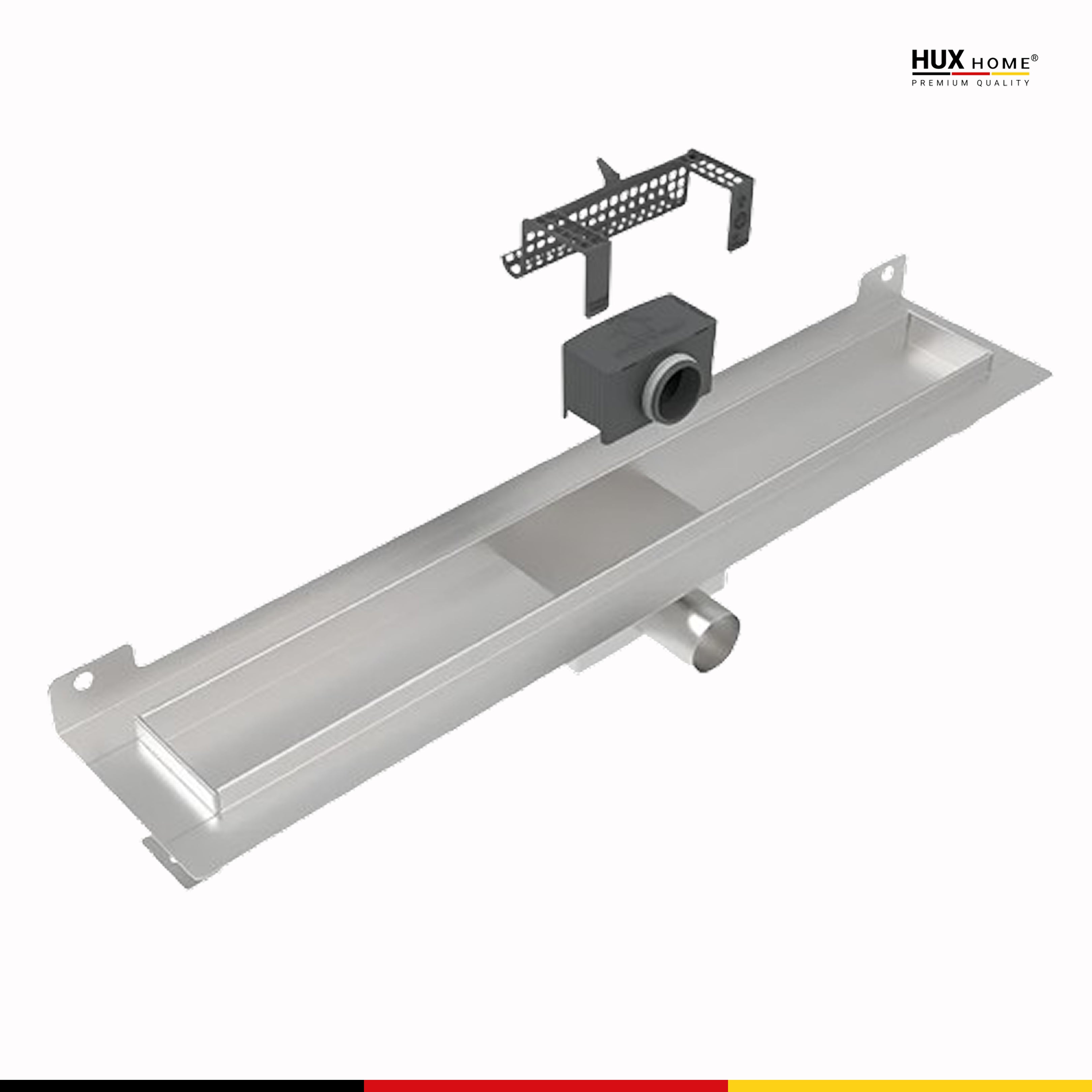 HUX-HOME® PREMIUM G Duschrinne 3-reihig gelocht 60-120 cm aus Edelstahl nach DIN18534