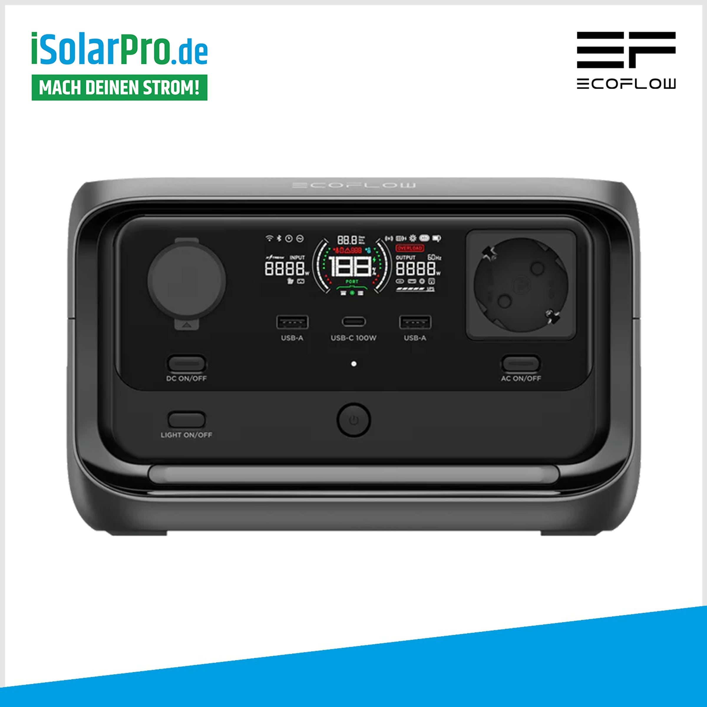 286Wh ECOFLOW RIVER 3 PLUS - Portable Powerstation