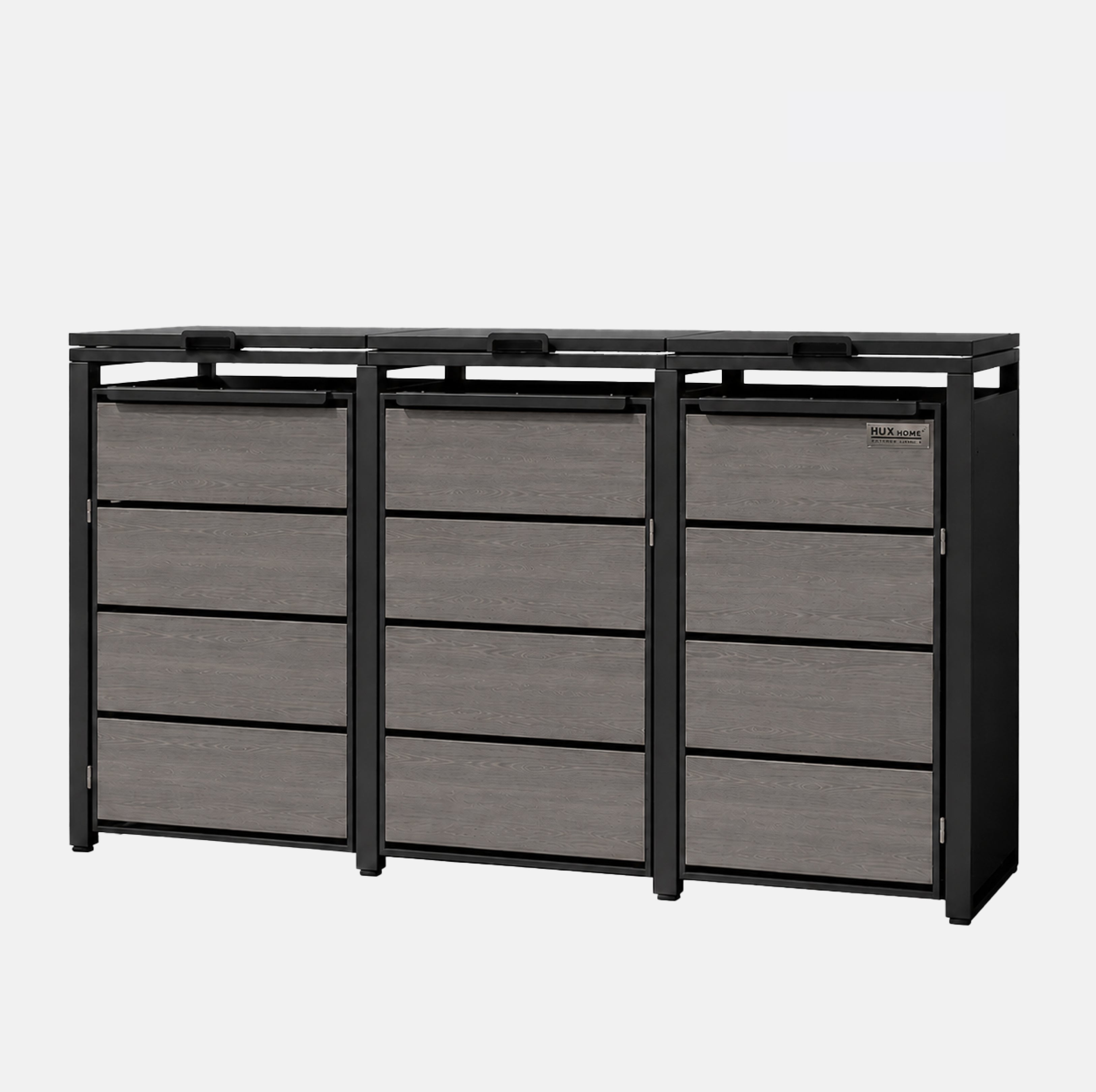 HUX-HOME® Düsseldorf Mülltonnenbox / Mülltonnenverkleidung für 240L Tonnen