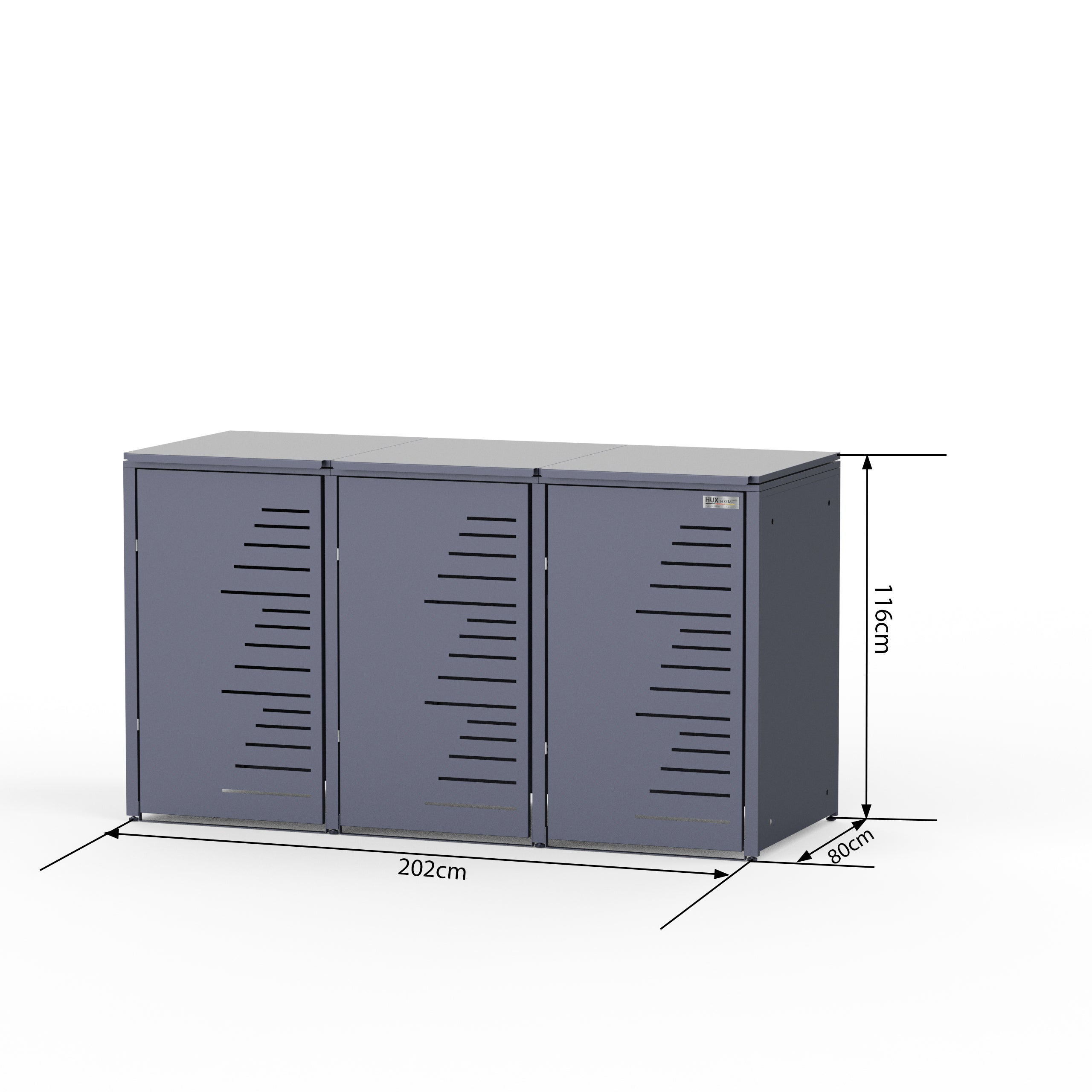 HUX-HOME® Köln wheelie bin box / wheelie bin enclosure for 240 L bins V.2