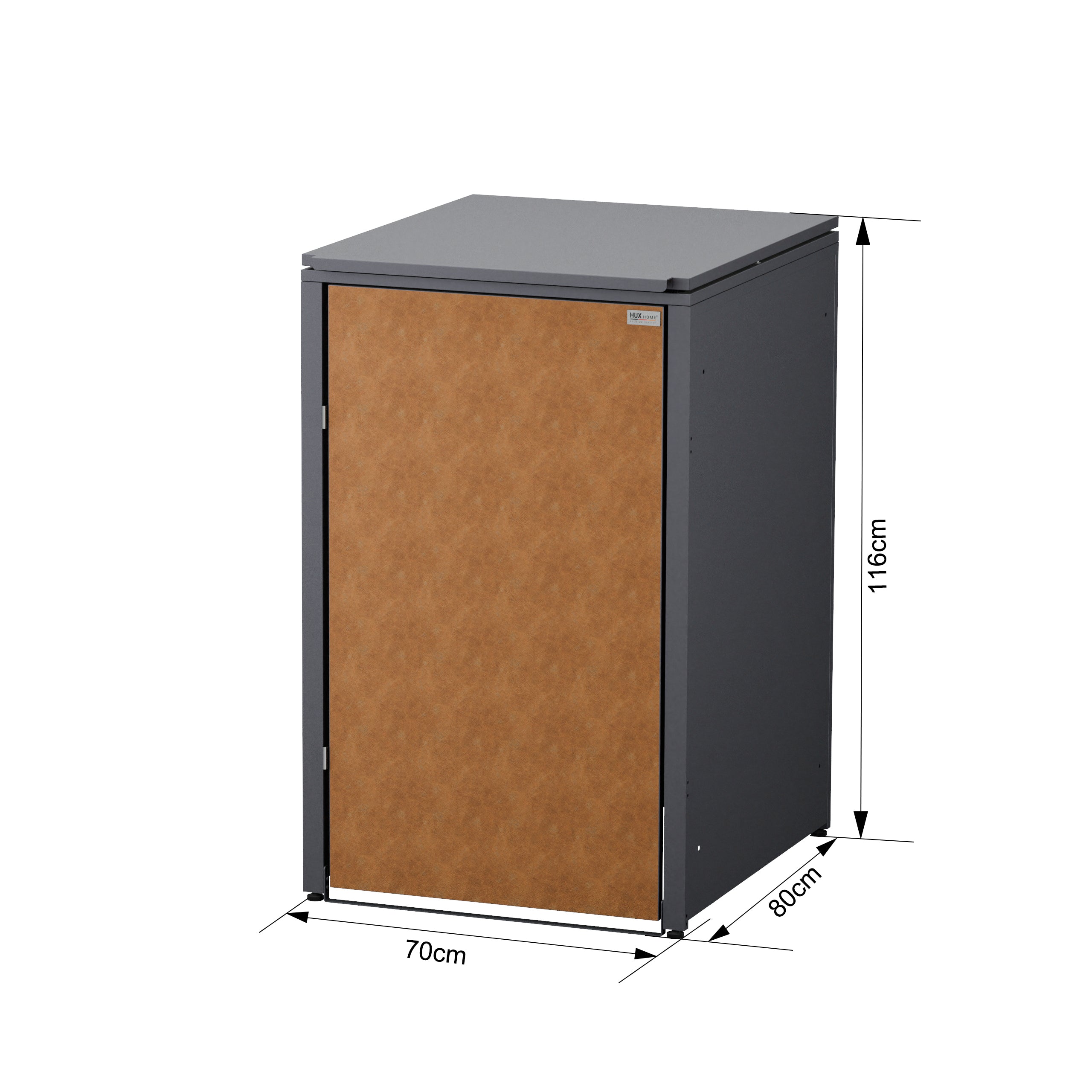 HUX-HOME® Hamburg wheelie bin box / wheelie bin enclosure for 240 L bins