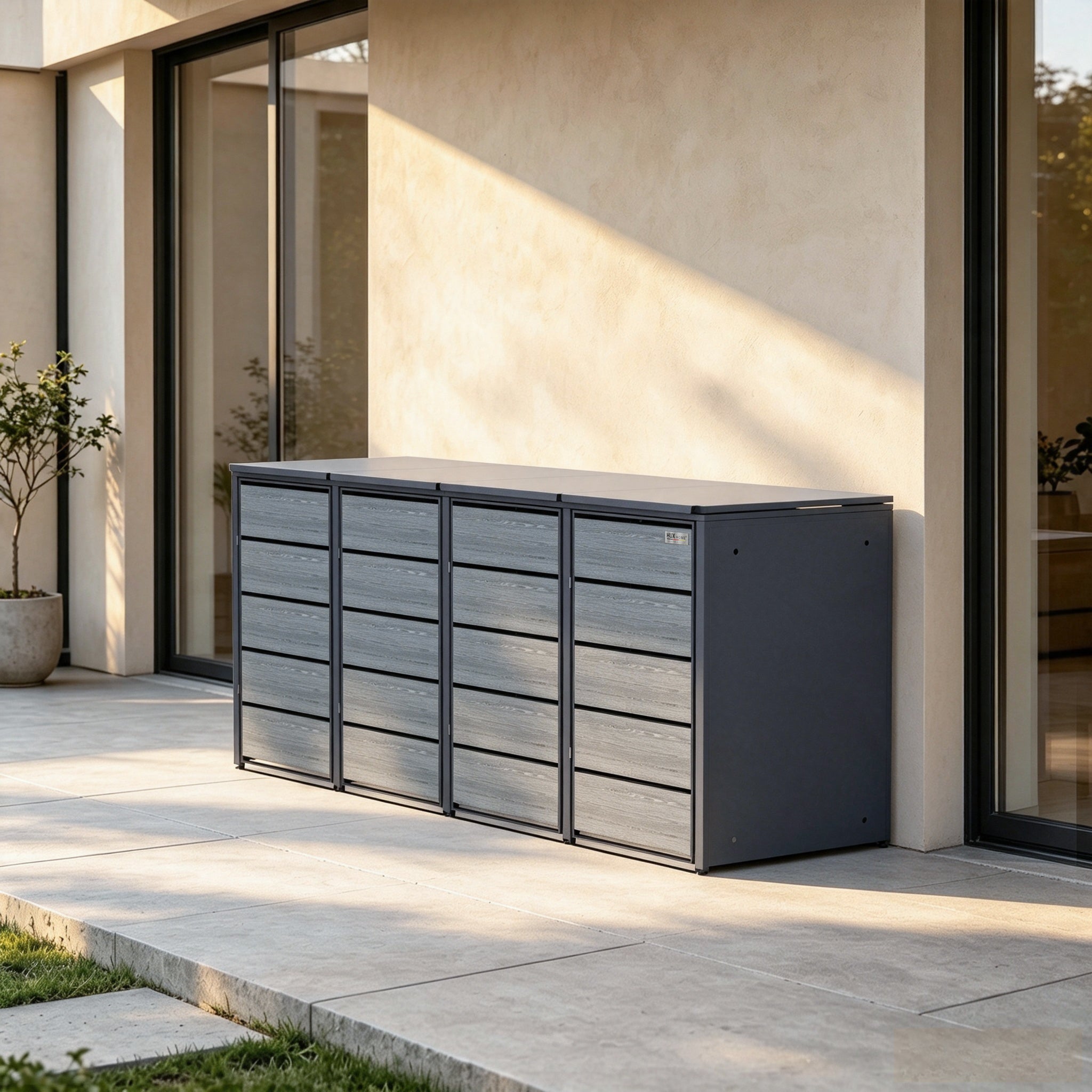 HUX-HOME® Düsseldorf wheelie bin box / wheelie bin enclosure for 240 L bins V.2