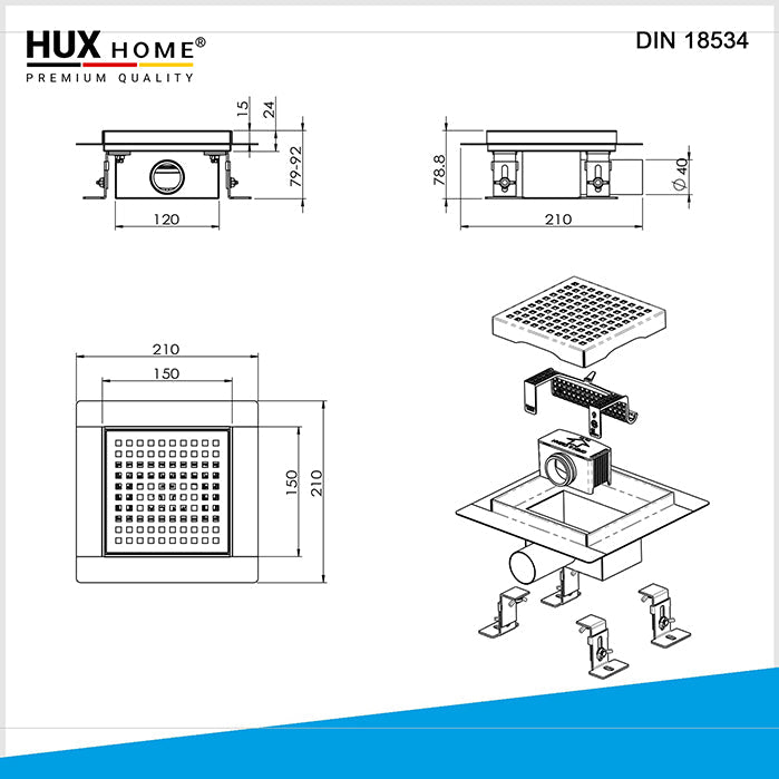 HUX-HOME_PREMIUM_Q_Duschrinne_quadratisch_15_x_15_cm_befliesbar_3-reihig_geschlitzt_8-reihig_gelocht_aus_Edelstahl_nach_DIN18534