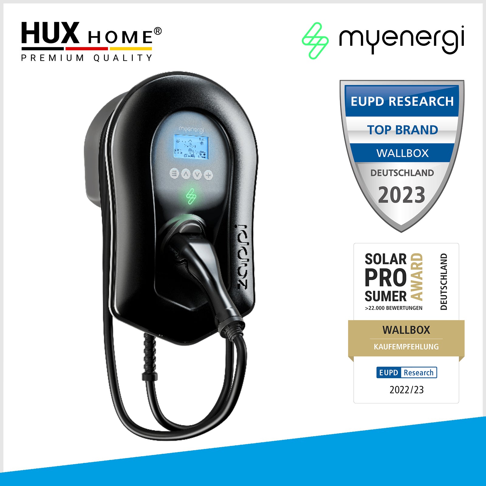 Myenergi_ZAPPI-2H22TB-T_Schwarz_Wallbox_11_22_kW_3-phasig_WLAN_Festes_6_5m_Ladekabel_mit_integriertem_Hub