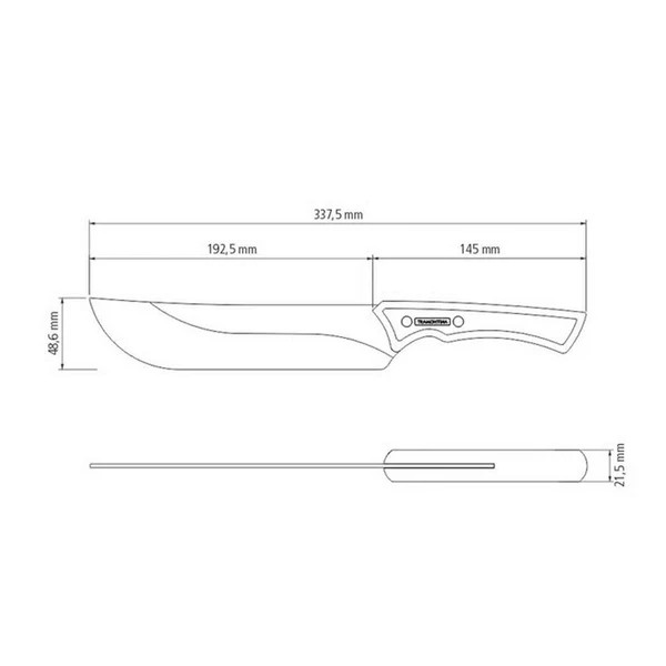 Tramontina_CHURRASCO_BLACK_Fleischmesser_-_19_cm