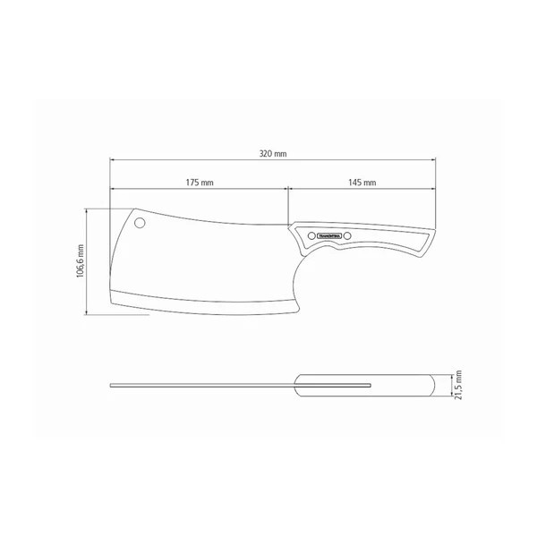 Tramontina_CHURRASCO_BLACK_Hackmesser_-_18_cm