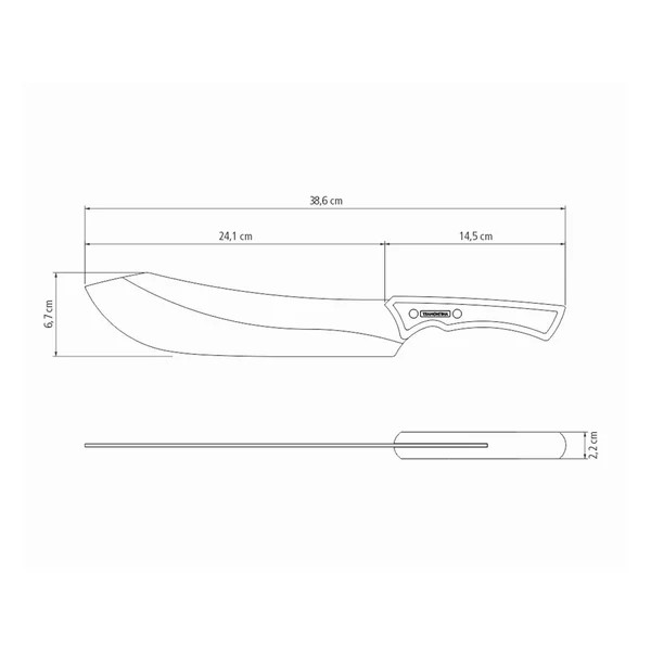 Tramontina_CHURRASCO_BLACK_Klinge_Fleischmesser_lange_schlanke_Klinge_-_24_cm