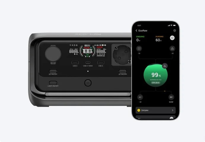 286Wh ECOFLOW RIVER 3 PLUS - Portable Powerstation