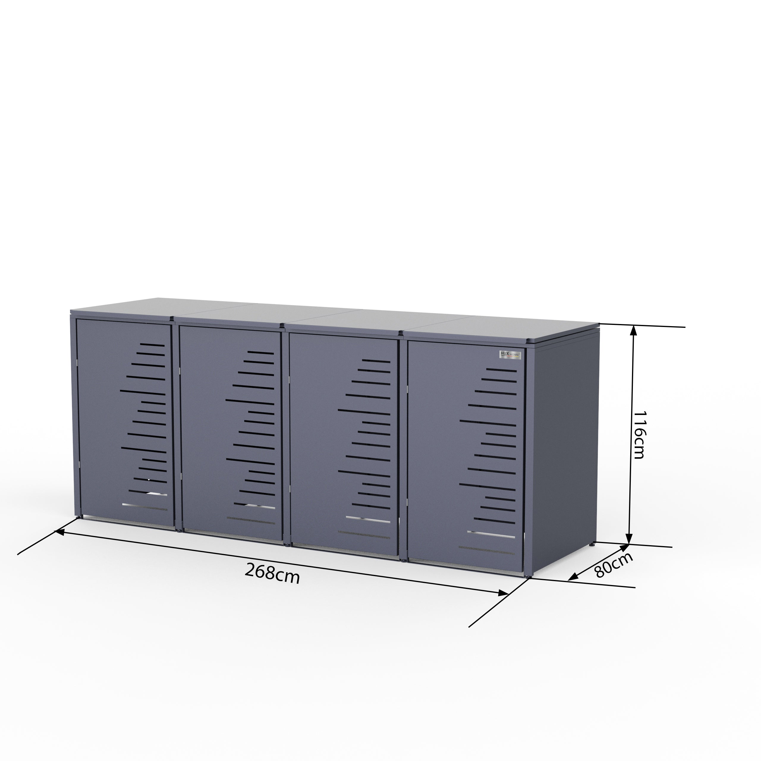 HUX-HOME® Köln wheelie bin box / wheelie bin enclosure for 240 L bins V.2