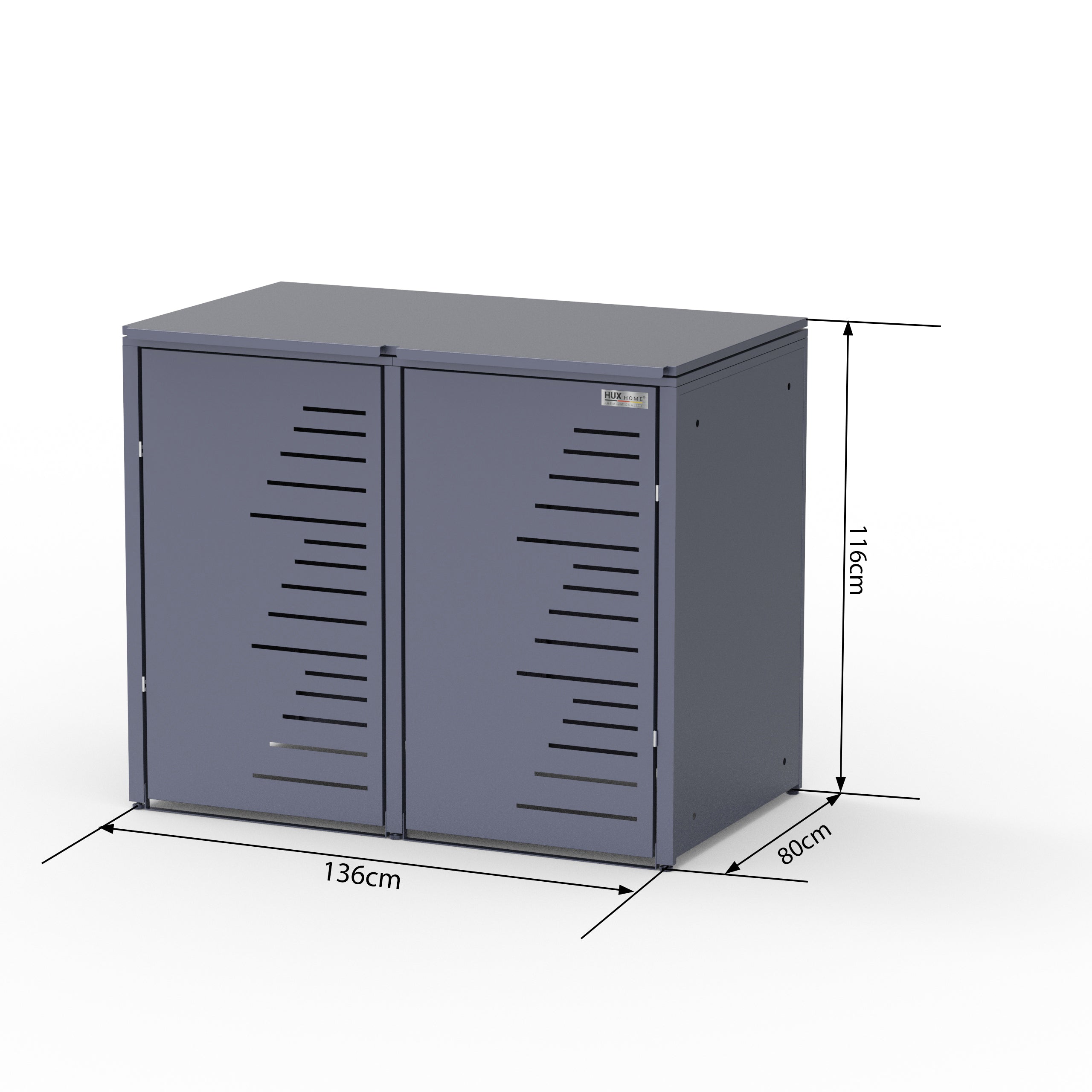 HUX-HOME® Köln wheelie bin box / wheelie bin enclosure for 240 L bins V.2
