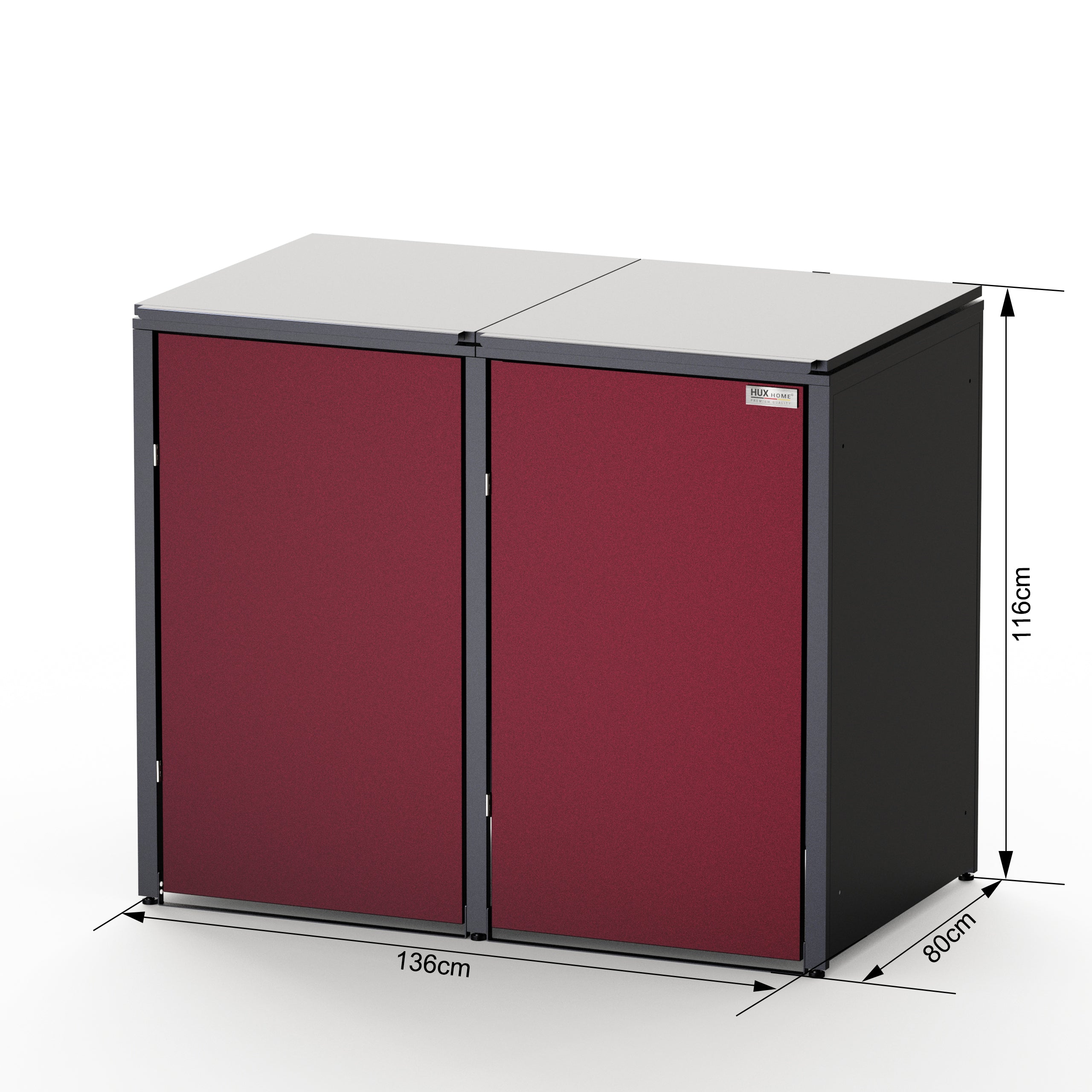 HUX-HOME® München wheelie bin box / wheelie bin enclosure for 240 L bins