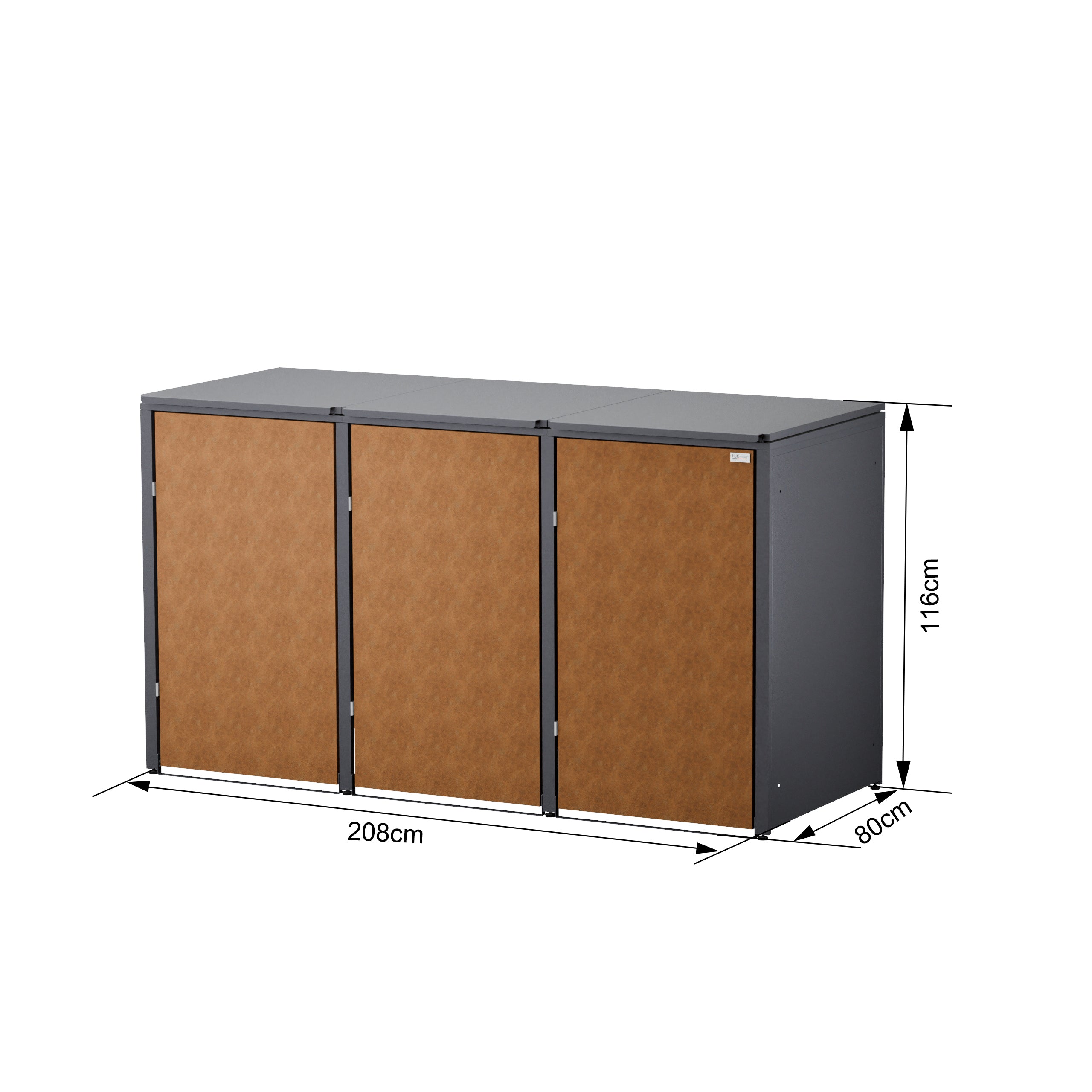 HUX-HOME® Hamburg wheelie bin box / wheelie bin enclosure for 240 L bins