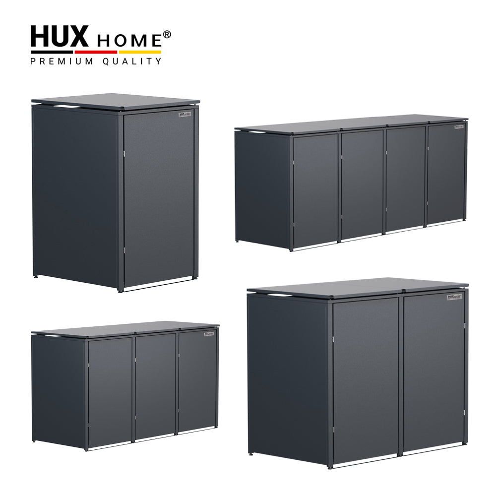 HUX-HOME® Berlin Mülltonnenbox / Mülltonnenverkleidung für 240L Tonnen