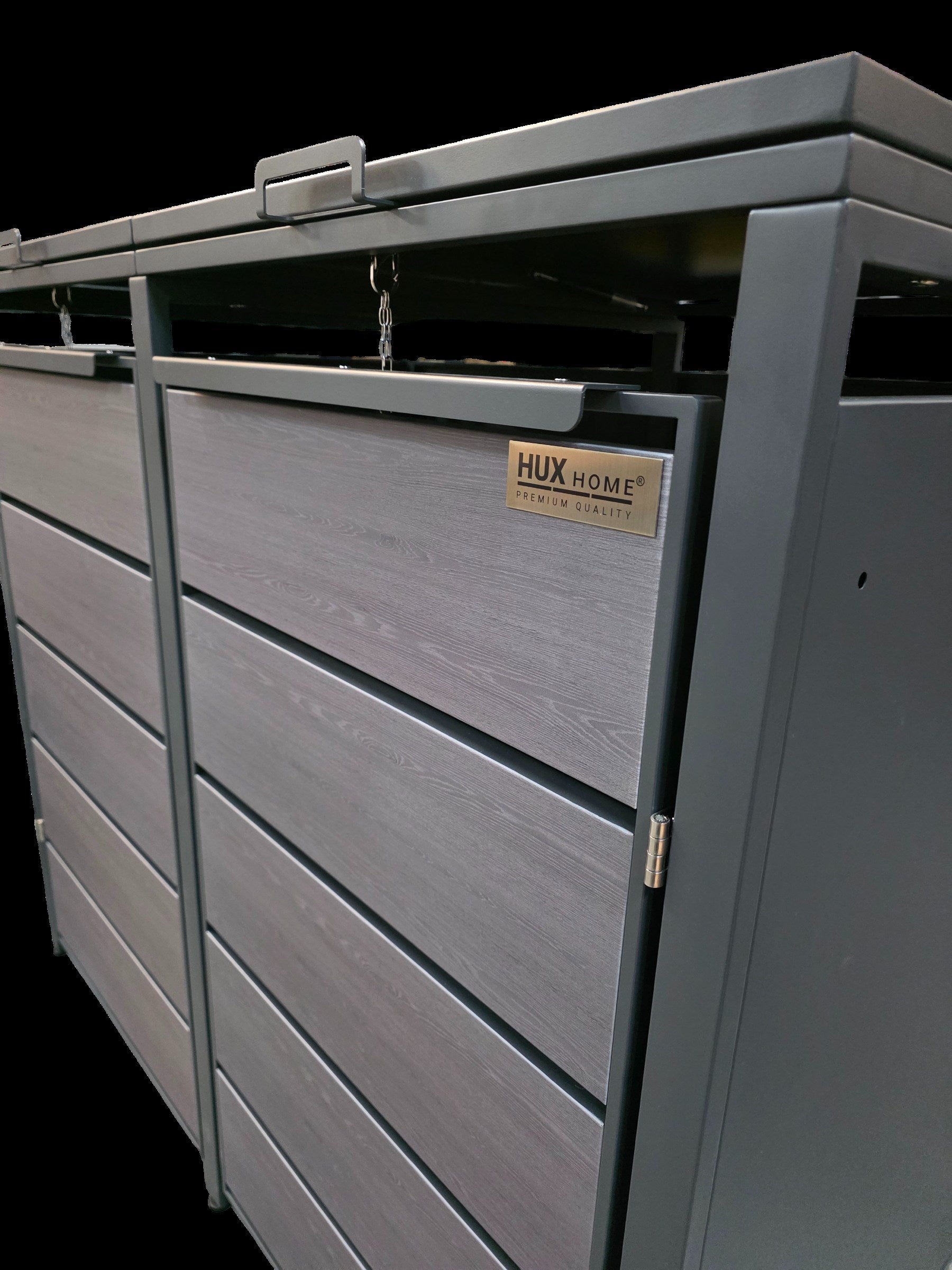 HUX-HOME® Düsseldorf Mülltonnenbox / Mülltonnenverkleidung für 240L Tonnen