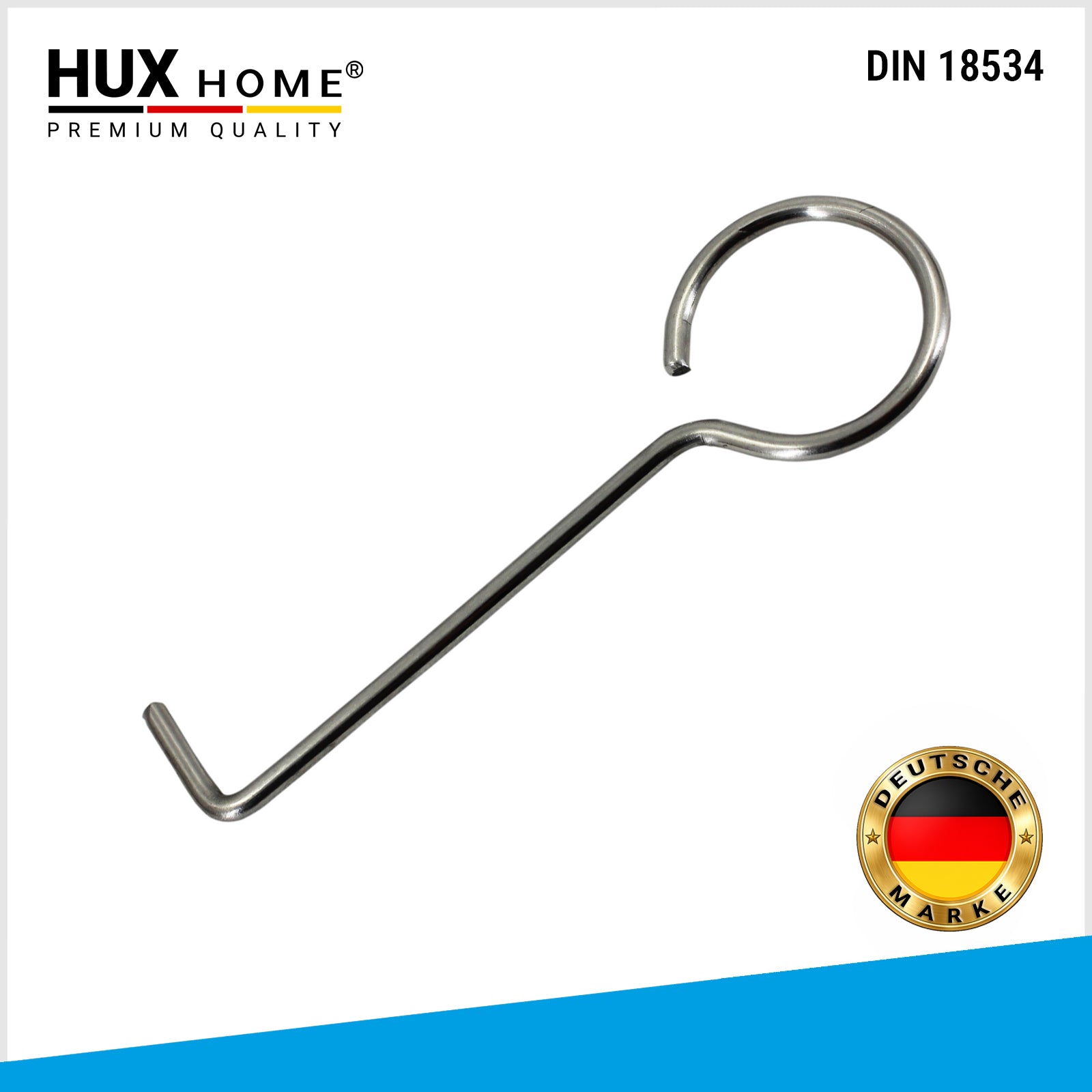 Abdeckungshaken, Duschabdeckung, HUX HOME, Reinigungshaken, Edelstahlhaken, Duschrinnenzubehör, Wartung, Abdeckung anheben, Reinigungswerkzeug, Zubehör Dusche, langlebig, rostfrei, handlich, Abdeckungsentferner, Haken Dusche