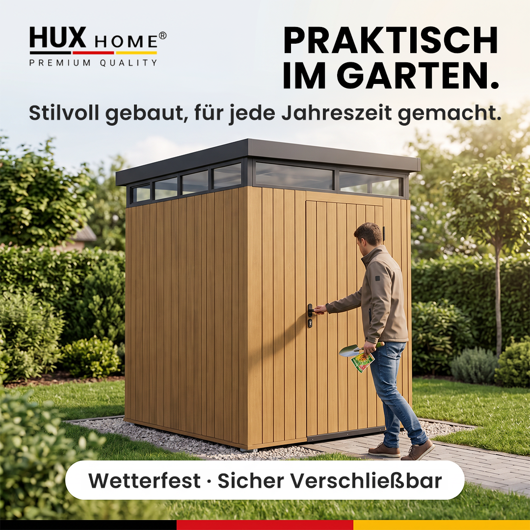 HUX-HOME®  Gartenhaus Bremen WPC Aluminium Holz