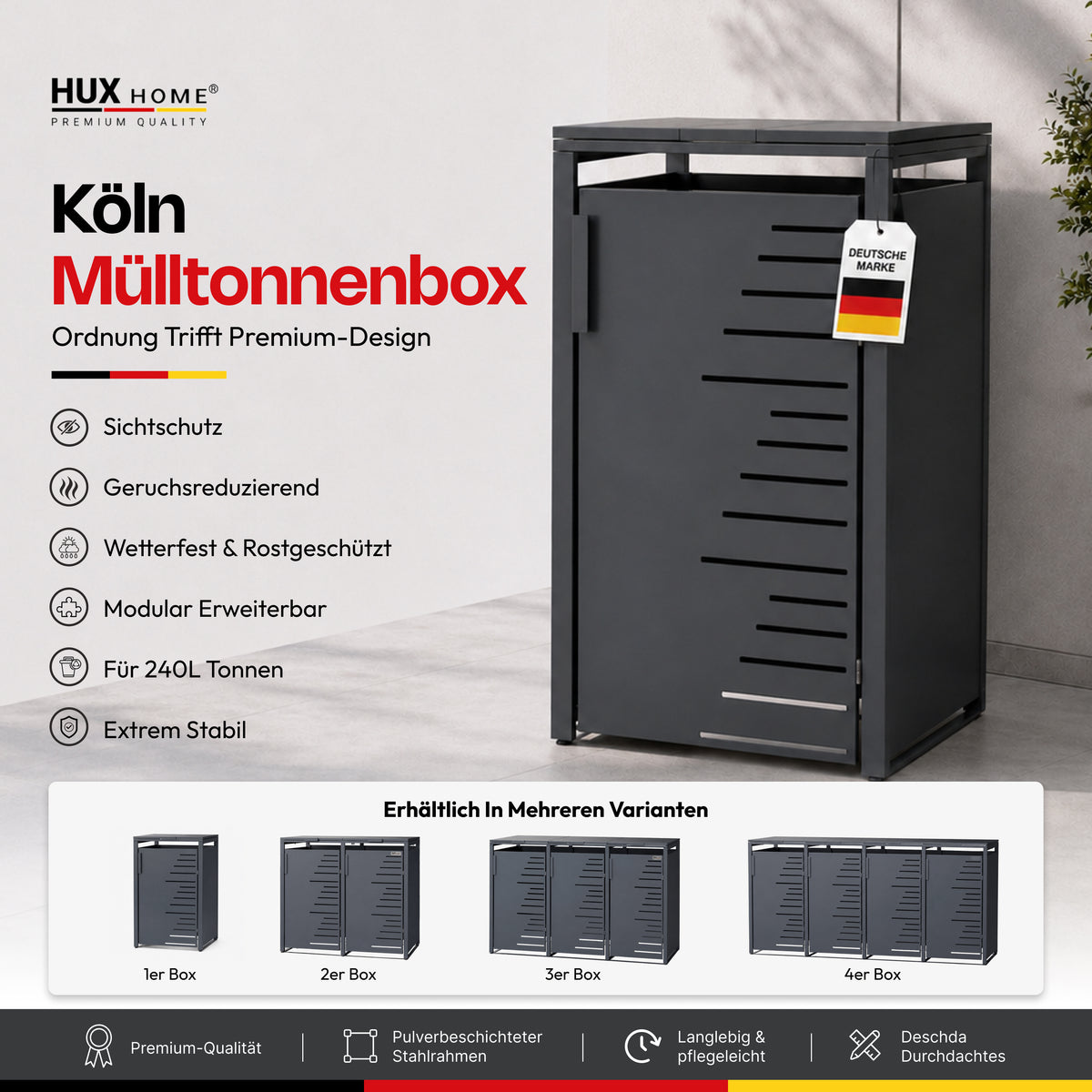 Köln Mülltonnenbox Übersicht