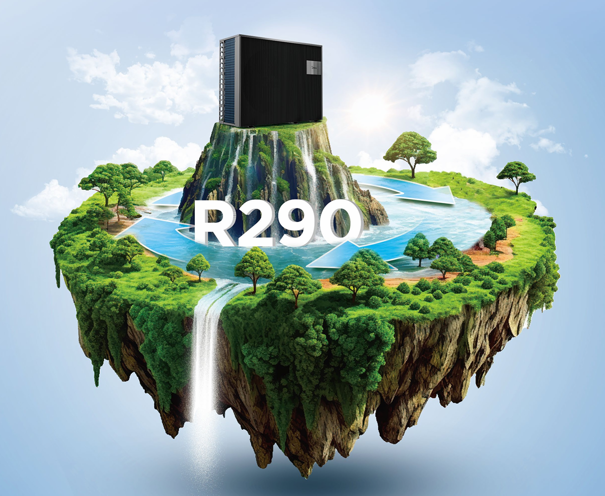 R290 Wärmepumpe – Nature Serie Modell V10WD2N7-BER90