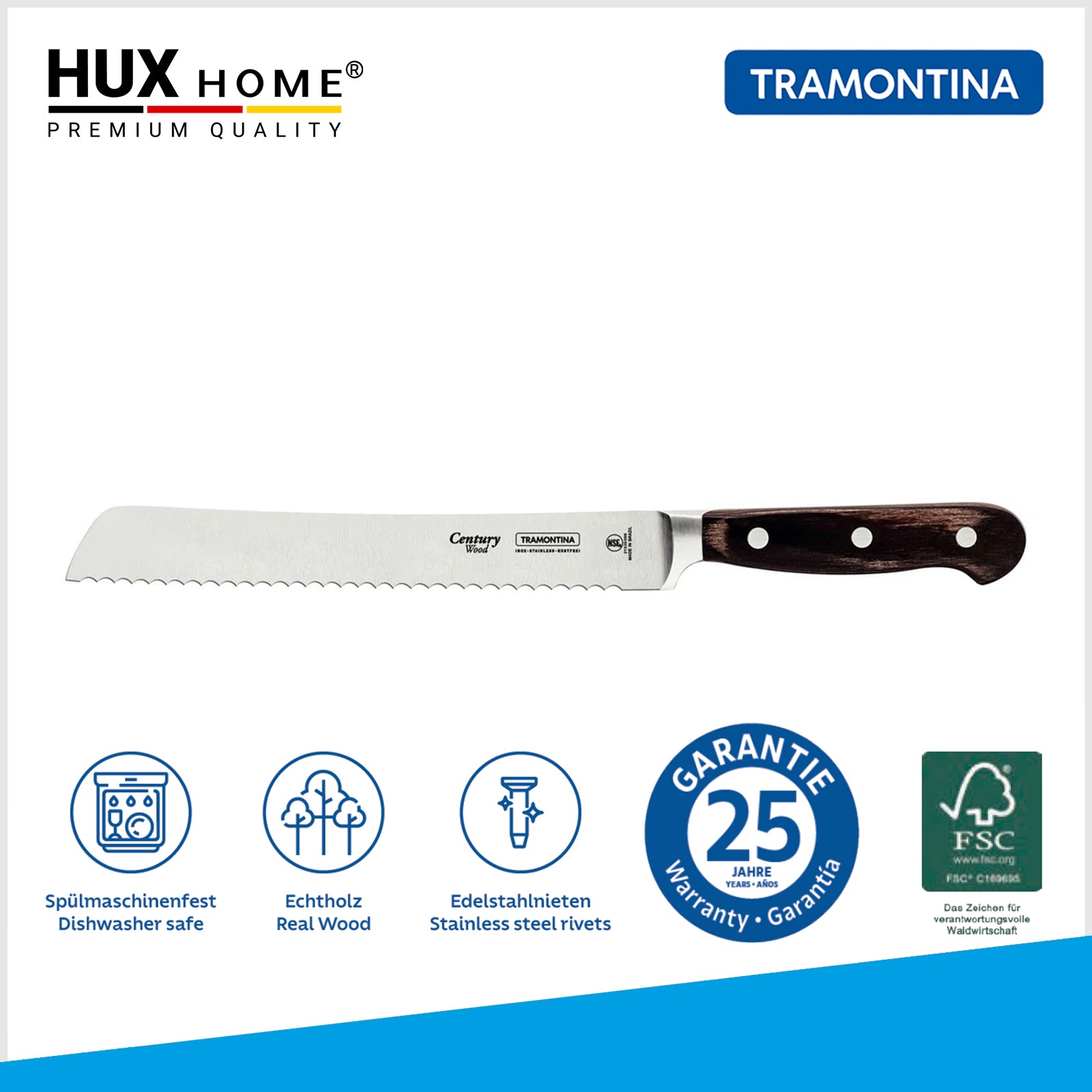 Tramontina_CENTURY_WOOD_Brotmesser_Scharf_stabil_edel