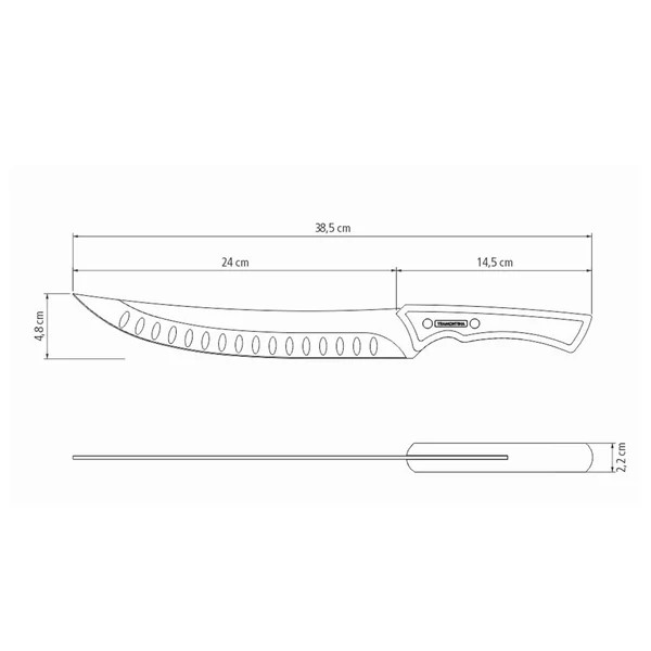 Tramontina_CHURRASCO_BLACK_Fleischmesser_-_24_cm