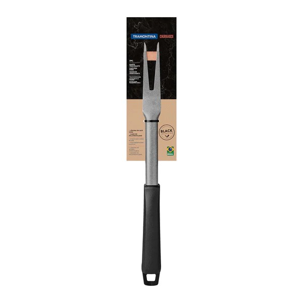 Tramontina_CHURRASCO_BLACK_Grillgabel_rostfreier_Edelstahl
