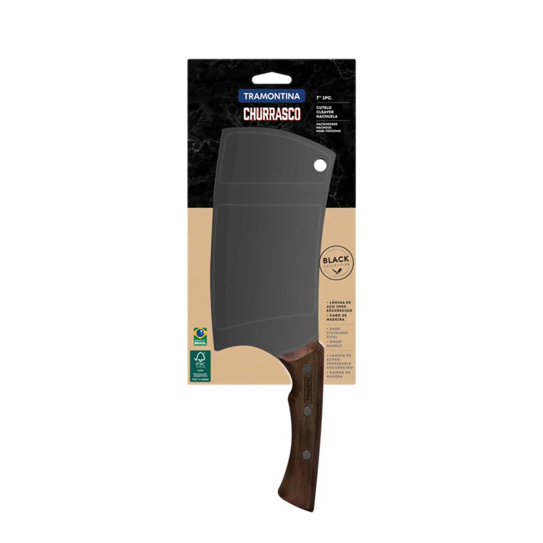 Tramontina_CHURRASCO_BLACK_Hackmesser_-_18_cm