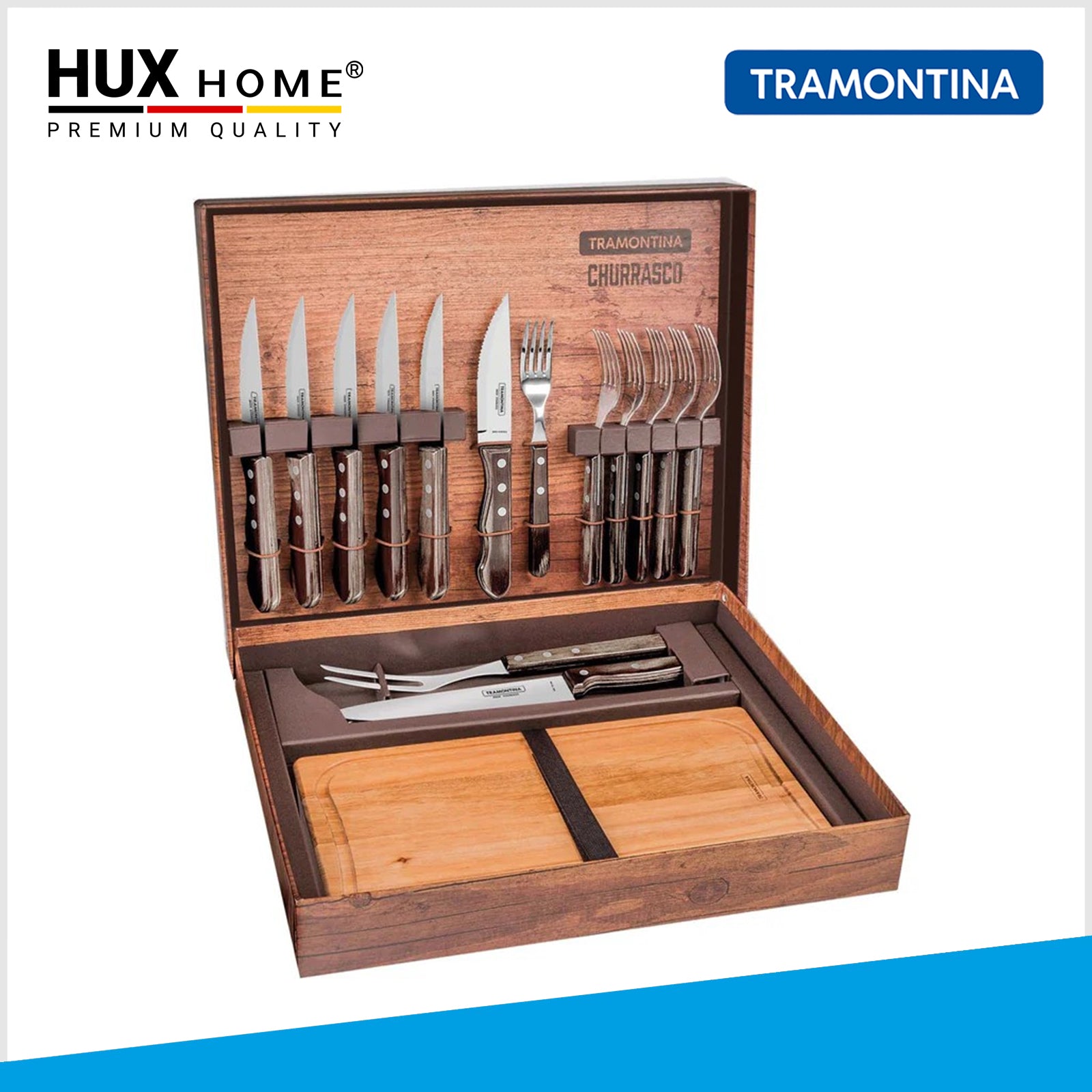 Tramontina_JUMBO_BBQ-Set_15-teilig_Steakmesser_sp_lmaschinenfest_FSC-Holzgriffe