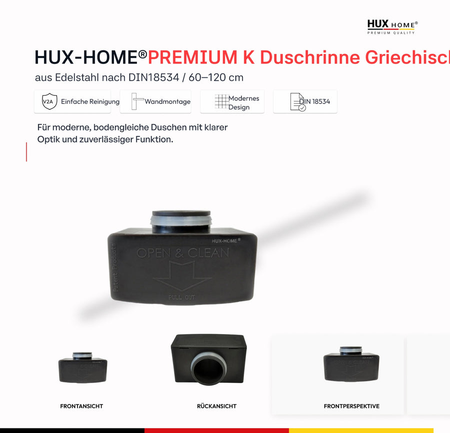 HUX-HOME® V3 SIPHON Geruchsverschluss für Duschrinnen (alle Modelle)