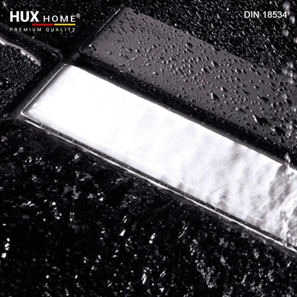 HUX-HOME® PREMIUM G Duschrinne befliesbar 60-120 cm aus Edelstahl nach DIN18534